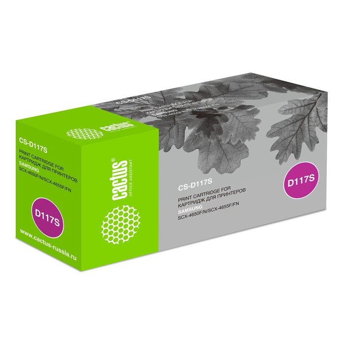Тонер - картридж Cactus CS-D117S, чёрный, для Samsung SCX-4650/4655, 2500 стр.