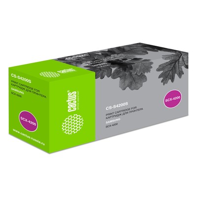 Тонер - картридж Cactus CS-S4200S, чёрный, для Samsung SCX-4200, 3000 стр.