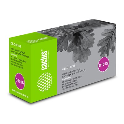 Тонер - картридж Cactus CS-D101SS, чёрный, для Samsung ML-2160/2165/2167/2168, SCX-3400/3405, 1500 стр.
