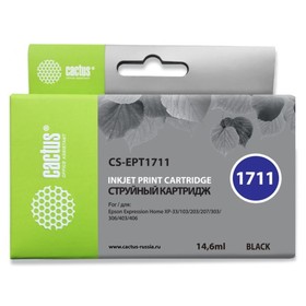 Картридж струйный Cactus CS-EPT1711 черный для Epson XP-33/103/203/207/303/306/403/406 (14.6мл)   17