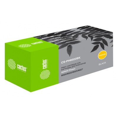 Картридж Cactus CS-PH6022Bk (106R02763) для Xerox Phaser 6020/6022, чёрный, 2000 стр.