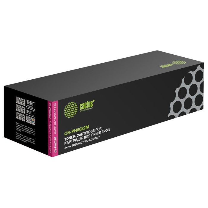 Картридж Cactus CS-PH6022M (106R02761) Magenta, пурпурный, для Xerox Phaser 6020/6022, 1000 стр.