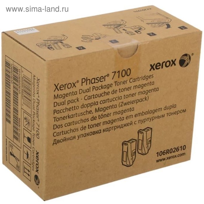 Тонер Картридж Xerox 106R02610 пурпурный для Xerox Ph 7100 (9000стр.) - Фото 1