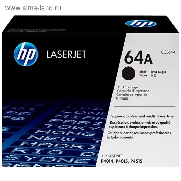 Тонер Картридж HP 64A CC364A черный для HP LJ P4014/4015/4515 (10000стр.) - Фото 1