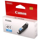 Картридж струйный Canon CLI-451C 6524B001 голубой для Canon Pixma iP7240/MG6340/MG5440 - фото 51430598