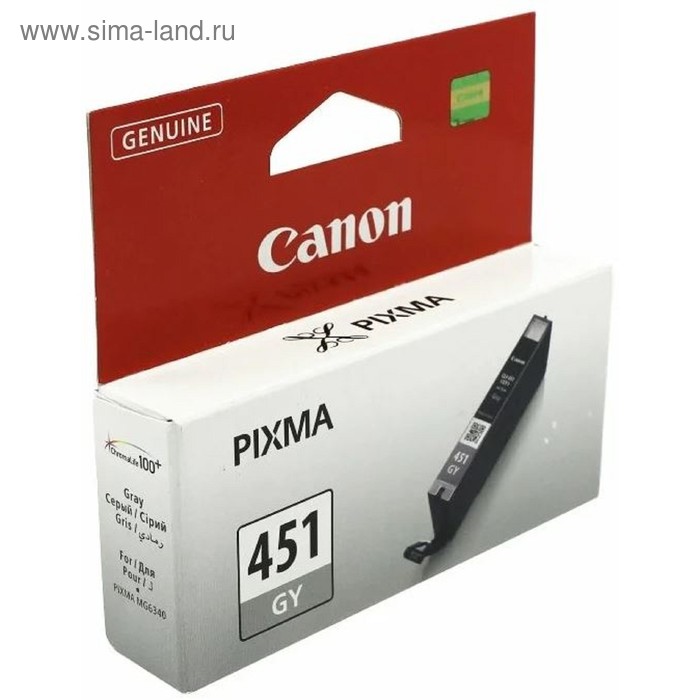 Картридж струйный Canon CLI-451GY 6527B001 серый для Canon Pixma MG6340 - Фото 1