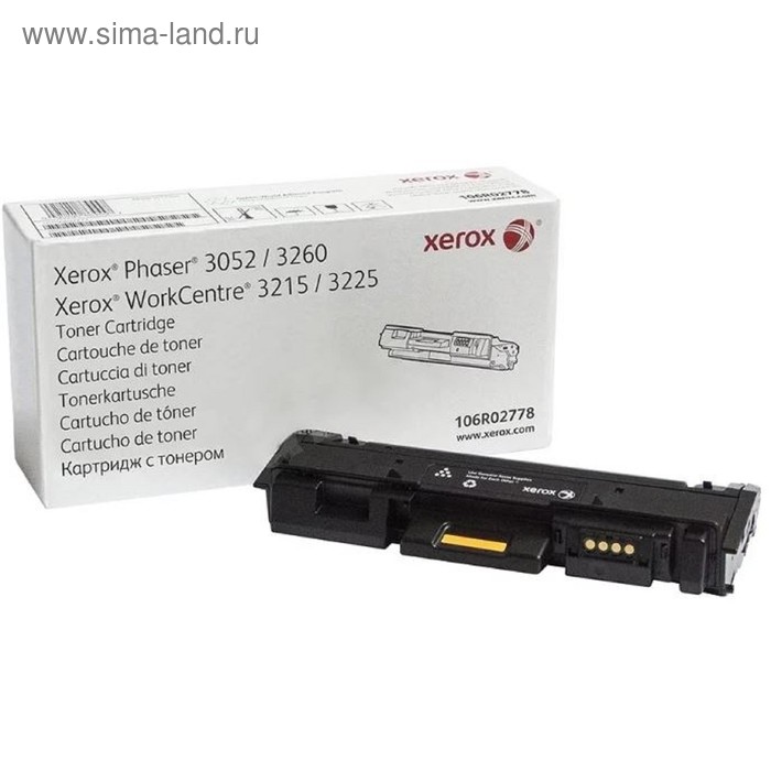 Тонер Картридж Xerox 106R02778 черный для Xerox Phaser 3052/3260 WC3215/3225 (3000стр.) - Фото 1