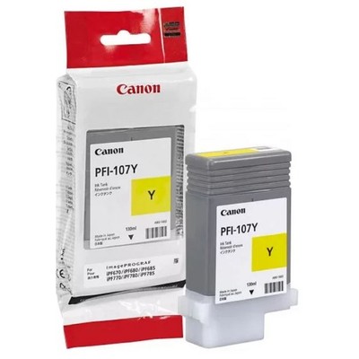 Картридж струйный Canon PFI-107 Y желтый для Canon iP F680/685/780/785 (130мл)