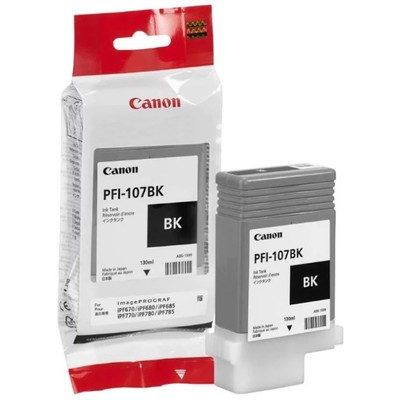 Картридж струйный Canon PFI-107 BK черный для Canon iP F680/685/780/785