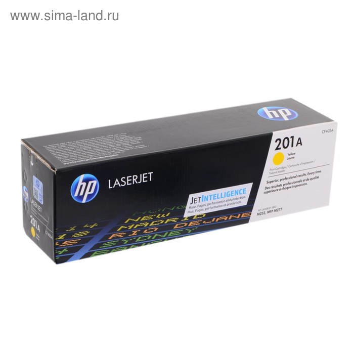 Картридж HP 201A CF402A для CLJ Pro M252/M277 (1400k), жёлтый - Фото 1