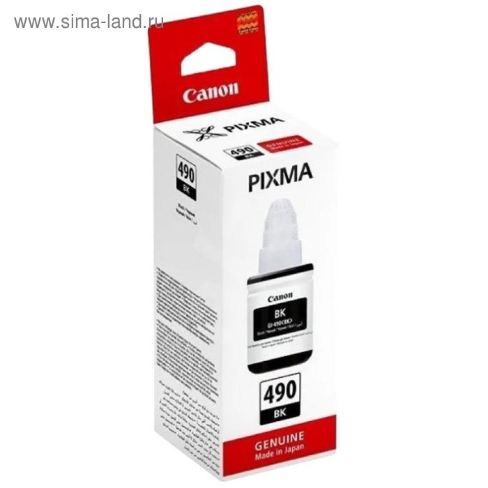 Чернила Canon GI-490BK 0663C001 черный для Canon Pixma G1400/2400/3400 (135мл) - Фото 1
