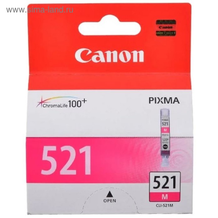 Картридж струйный Canon CLI-521M 2935B004 пурпурный для Canon iP3600/4600/MP540/620/630/980   172483 - Фото 1