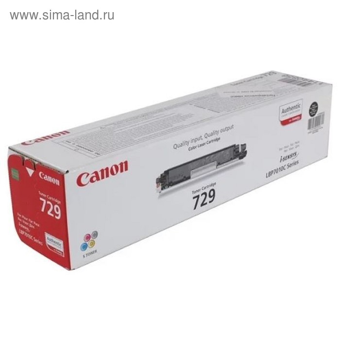 Картридж Canon 729BK 4370B002 для i-Sensys LBP-7010C/7018C (1200k), черный - Фото 1