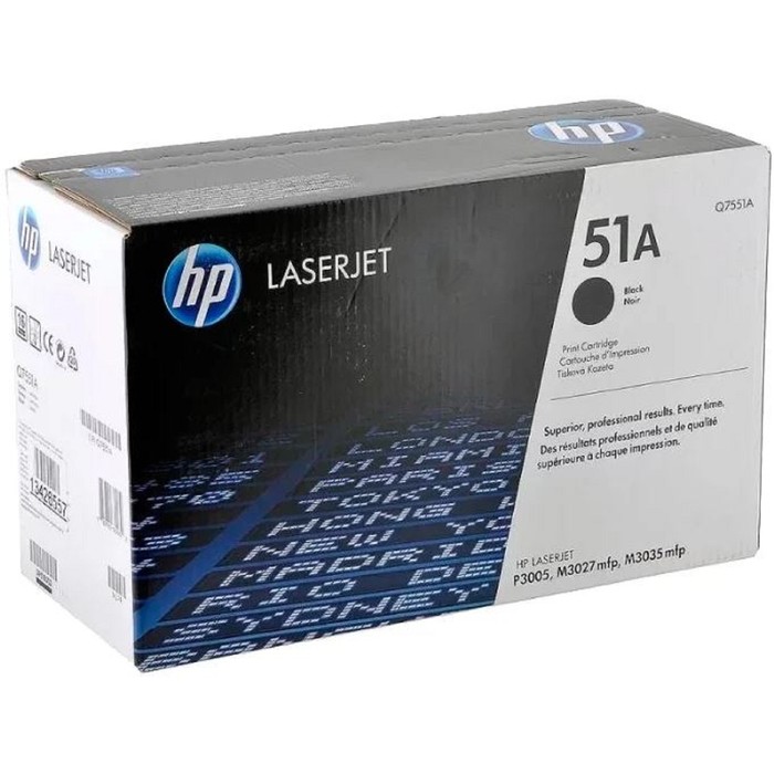 Тонер Картридж HP 51A Q7551A черный для HP LJ P3005/M3035/M3027 (6500стр.) - фото 51524210 Тонер Картридж HP 51A Q7551A черный для HP LJ P3005/M3035/M3027 (6500стр.) - фото 51524210