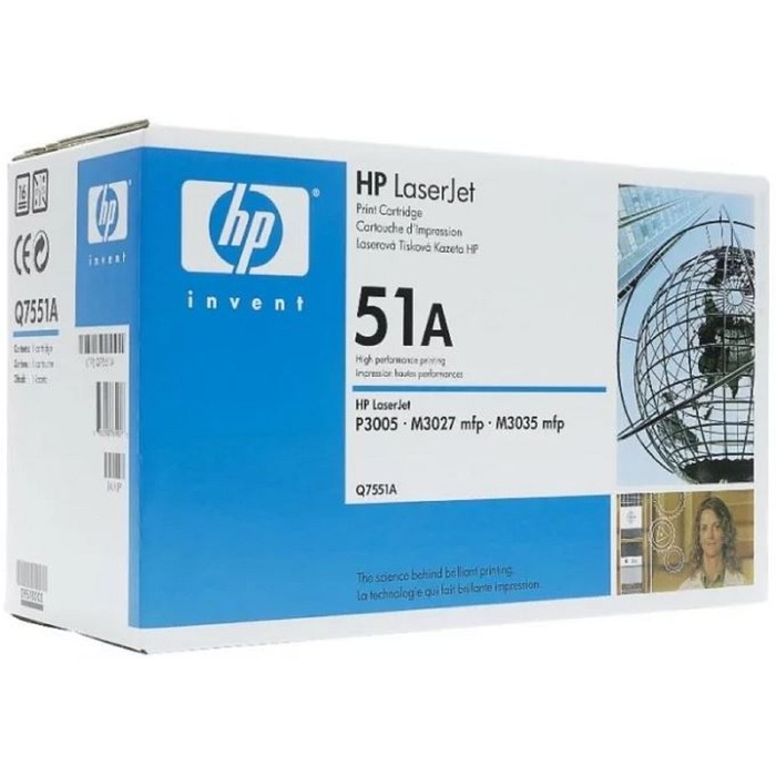 Тонер Картридж HP 51A Q7551A черный для HP LJ P3005/M3035/M3027 (6500стр.) - фото 51524211 Тонер Картридж HP 51A Q7551A черный для HP LJ P3005/M3035/M3027 (6500стр.) - фото 51524211