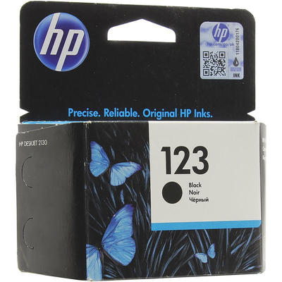 Картридж струйный HP 123 F6V17AE, чёрный, 120 стр, для HP DJ 2130