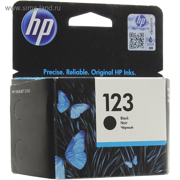 Картридж струйный HP 123 F6V17AE черный для HP DJ 2130 (120стр.) - Фото 1
