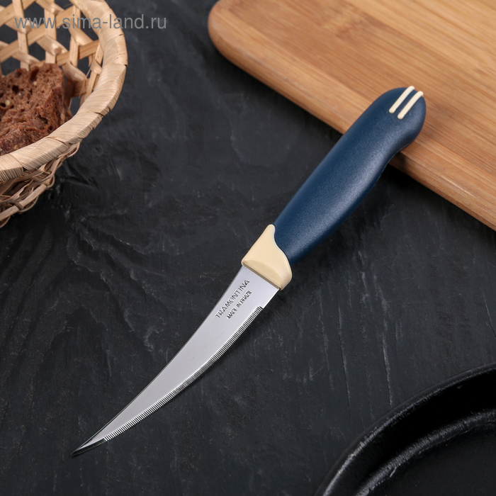 Нож для помидоров и цитрусовых Tramontina Multicolor, лезвие 10 см, сталь AISI 420 - Фото 1