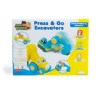 Машинка инерционная Hap-p-Kid Press & Go Excavators «Экскаватор», цвет синий - Фото 2