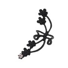 Серьга "Кафф" цветы, цвет черный - Фото 1