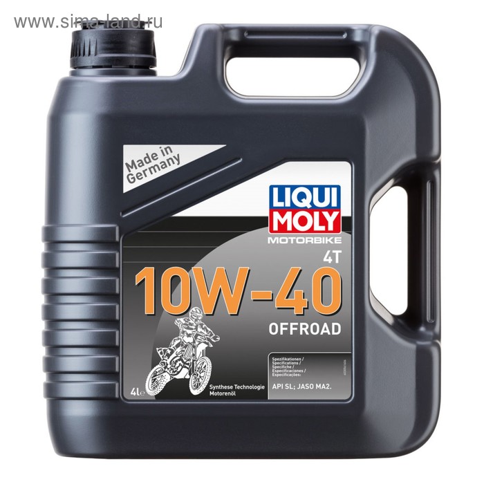 Масло моторное LiquiMoly 4T 10W-40 Motorbike Offroad, 4 л - Фото 1