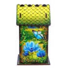 Чайный домик "Домик с корзинкой цветов", 9,8×9,8×17,4 см - фото 4588338