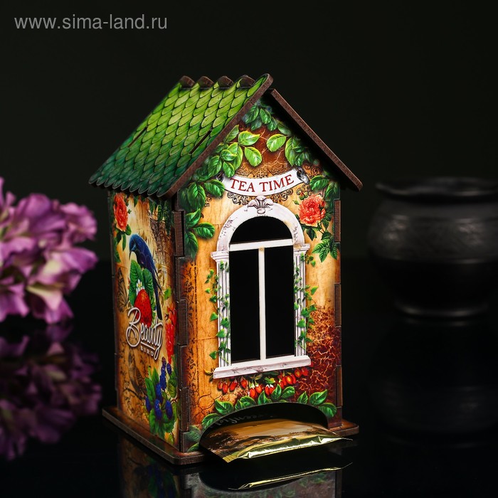 Чайный домик «Время чая», 9.8×9.8×17.4 см - Фото 1
