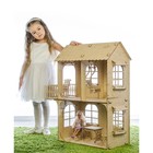 Кукольный дом, средний размер, фанера: 3 мм - фото 2163240