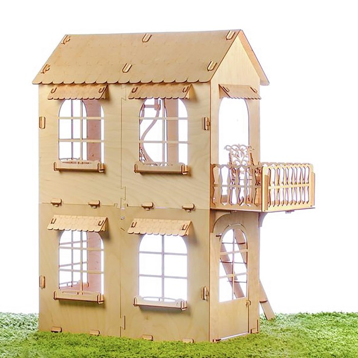 Кукольный дом, средний размер, фанера: 3 мм - фото 1906905304