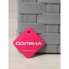 Корзина для белья Доляна «Плетение», с крышкой, 46×34×50 см, серая - Фото 6