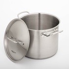 Кастрюля Катунь «Общепит», 7 л, d=22 см, h=18 см, капсульное дно, индукция, нержавеющая сталь - Фото 2