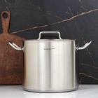 Кастрюля Катунь «Общепит», 9 л, d=24 см, h=20 см, капсульное дно, индукция, нержавеющая сталь - Фото 7