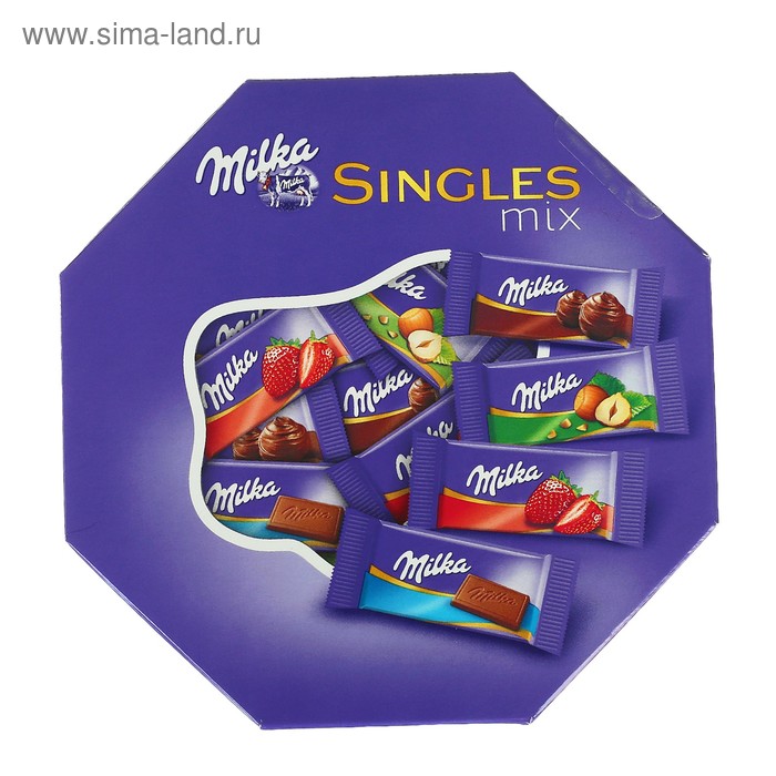 Набор подарочных конфет Milka Singles Mix 138 гр - Фото 1