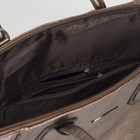 Сумка женская, отдел на молнии, наружный карман, длинный ремень, цвет бронзовый - Фото 5