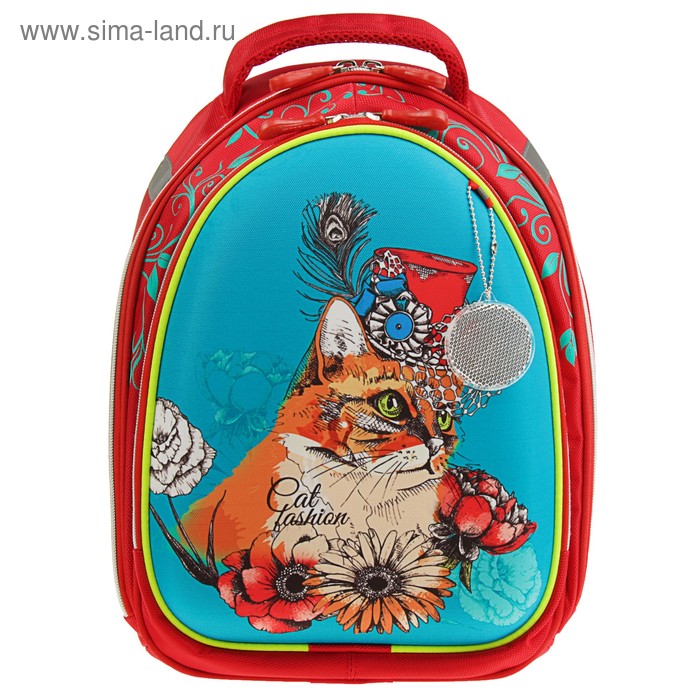 Рюкзак каркасный Luris Колибри 3 37х28х19 см, для девочки «Кошка» - Фото 1