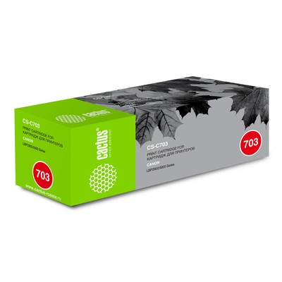 Картридж Cactus CS-C703, чёрный, для Canon LBP2900/3000 Series, 2000 стр