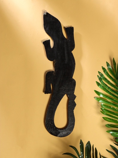 Панно «Геккон», 48×12.5×1.1 см, дерево, МИКС