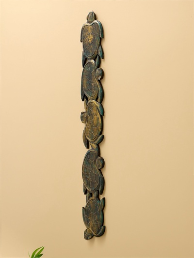 Панно «Золотые черепашки», 96×16×1.5 см, дерево