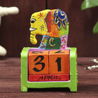 Вечный календарь «Слоник», 7×4×10 см, дерево, 2 языка, МИКС - Фото 4