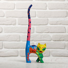 Сувенир «Кошечка радужная», 11×3.5×30 см, дерево - фото 43559890