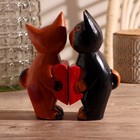 Сувенирный набор «Влюблённая парочка кошек», 16×5×16.5 см, дерево 2630568 - фото 16478342