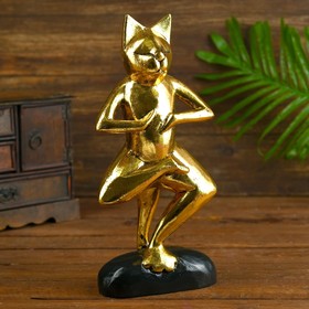 Сувенир дерево "Кот йог" 15х7х35 см 2630581