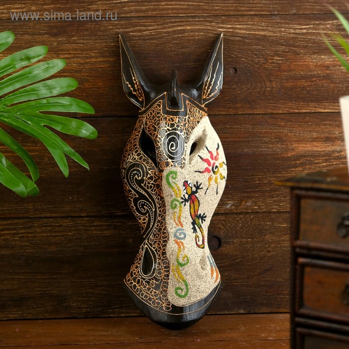Маска «Зебра», 30×11×4.5 см, дерево