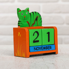 Деревянный календарь "Кошечка" 10х5х13 см - Фото 2