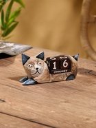 Вечный календарь «Кошка», 13×4×6.5 см, дерево - Фото 1
