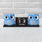 Деревянный календарь "Совы" МИКС 20х5х7 см - фото 118953799