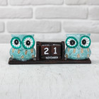 Деревянный календарь "Совы" МИКС 20х5х7 см - фото 118953800
