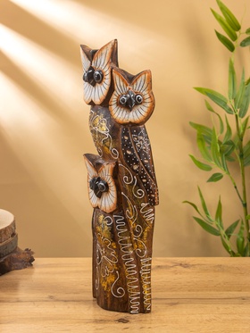 Сувенир дерево "Три совы" 16х7,5х40 см