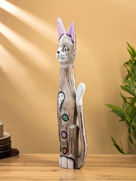 Сувенир «Кошка», 60×12×6.5 см, дерево