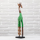 Сувенир дерево "Жираф зеленый костюмчик" 14х9х60 см - фото 809208755